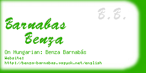 barnabas benza business card