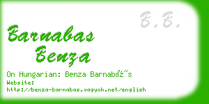 barnabas benza business card